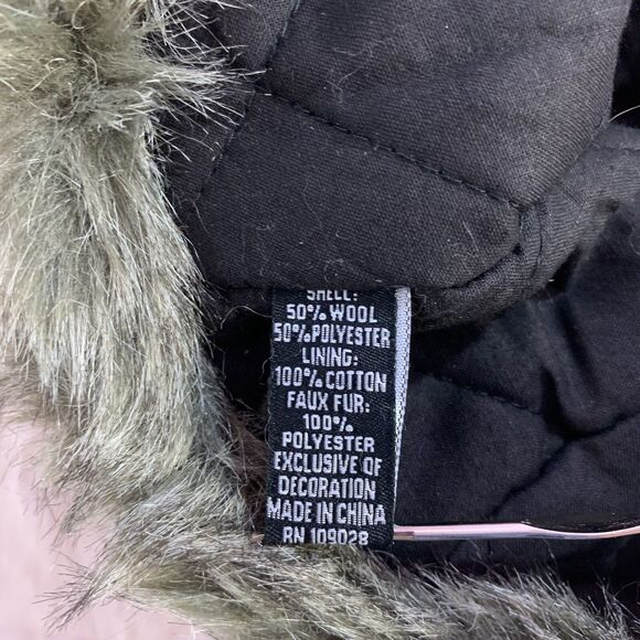 Trapper Aviator Ear-Flaps Hat Boys Big Kids Gray Pocket Faux-Fur Winter Cotton - Picture 12 of 16